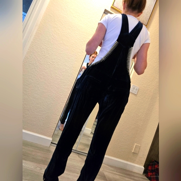 Zadig and Voltaire dark emerald green Velvety Plush jumpsuite. New. Size M - Picture 4 of 15